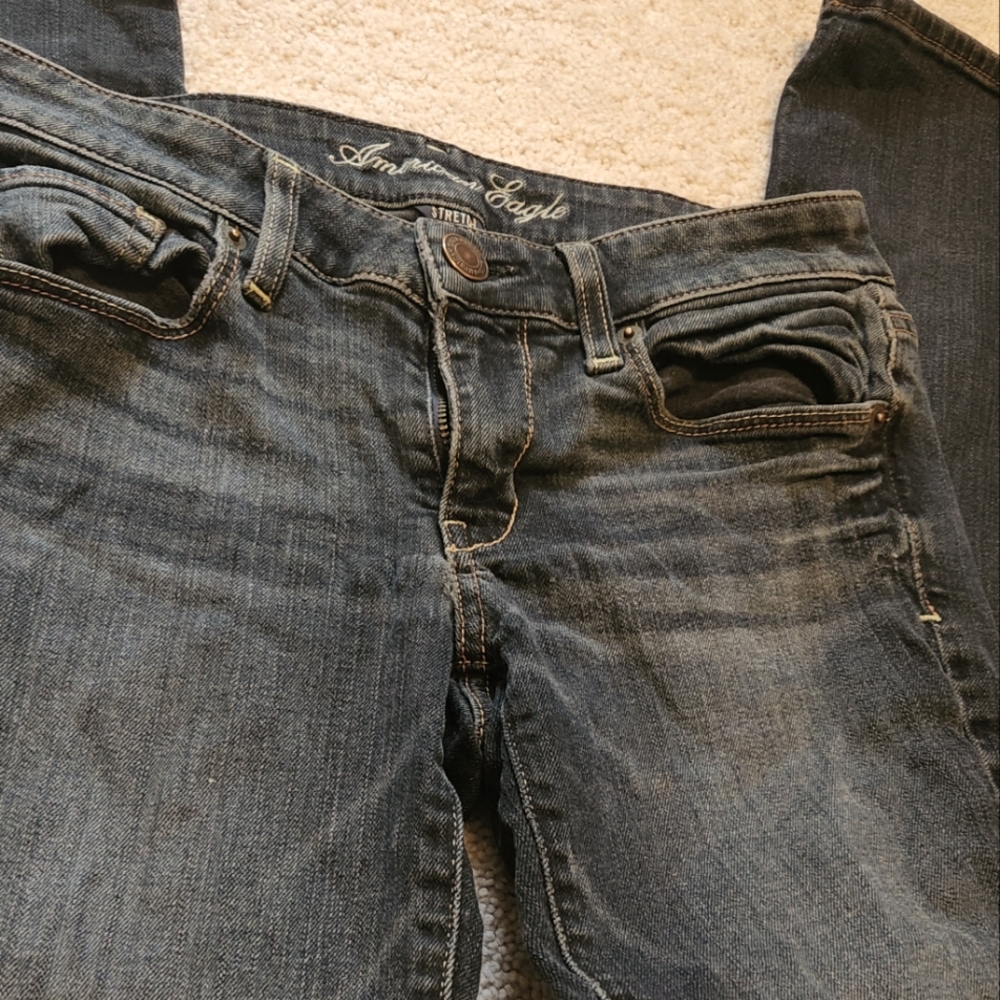 Dark Faded Blue Jeans